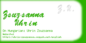 zsuzsanna uhrin business card